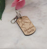 Adventure awaits, camping, travel keychain adventure Keychain, Wood, Bridesmaid Gift, Gift For Her, Backpack Tag, Key Tag, Party Favor
