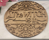 DIY Paint Your Own Halloween DIY Wooden Witches Craft Kit: Paint-Your-Own Spooky Decor with Spiders & Witch Hat for All Ages