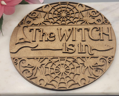 DIY Paint Your Own Halloween DIY Wooden Witches Craft Kit: Paint-Your-Own Spooky Decor with Spiders & Witch Hat for All Ages