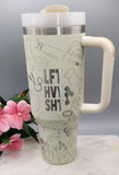 40oz Gym Tumbler  Exercise Water Bottle, Fitness Motivational Cup, Large Stainless Steel Travel Mug, Keep Fit Hydration Gym Water Bottle