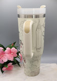 40oz Gym Tumbler  Exercise Water Bottle, Fitness Motivational Cup, Large Stainless Steel Travel Mug, Keep Fit Hydration Gym Water Bottle