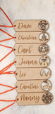 Personalized Wooden Christmas Gift Tag Custom Engraved Holiday Name Tag, Rustic Xmas Present Label, Stocking Tag Ornament Christmas Name tag