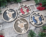 Personalized Baseball Ornament  Custom Wood Sports Keepsake, Athlete Gift, Coach Gift, Team Gift, Sports Fan Christmas Ornament Baseball