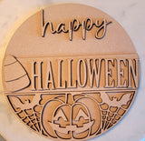 DIY Paint Your Own Halloween DIY Wooden happy Halloween Craft Kit: Paint-Your-Own Spooky Decor with Bats and pumpkins for All Ages