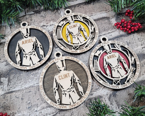 Personalized Marching Band Ornament  Custom Wood Sports Keepsake, Athlete Gift, Coach Gift, Team Gift, Sports Fan Christmas Ornament Band