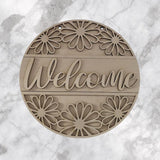 DIY Paint Your Own Floral Welcome Wooden Welcome Door Sign Kit  Make Your Own Front Door Sign  Unpainted Wood Blank for Custom Home Decor
