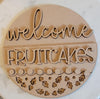 DIY Paint Your Own Christmas Fruitcakes Welcome Wooden Door Sign Kit  Make Your Own Front Door Sign Wood Blank for Custom Home Decor