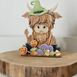 DIY Paint Your Own Halloween Highland Cow DIY Paint Kit  Christmas Craft Paint Your Own Standing Christmas Moose Blank Personalize Your Own