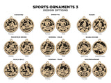 Personalized Wood Sport Ornament  Custom Wood Sports Keepsake, Athlete Gift, Coach Gift Team Gift Sports Fan Christmas Ornament