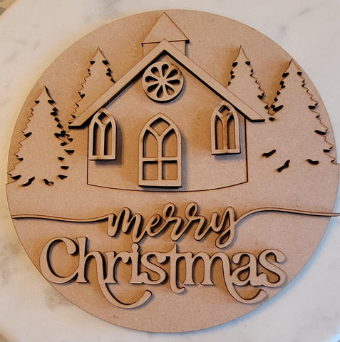 DIY Paint Your Own Merry Christmas Welcome Wooden Door Sign Kit  Make Your Own Front Door Sign Wood Blank for Custom Home Decor