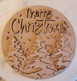 DIY Paint Your Own Merry Christmas Welcome Wooden Door Sign Kit  Make Your Own Front Door Sign Wood Blank for Custom Home Decor
