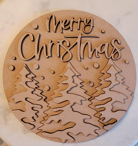 DIY Paint Your Own Merry Christmas Welcome Wooden Door Sign Kit  Make Your Own Front Door Sign Wood Blank for Custom Home Decor