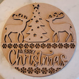 DIY Paint Your Own Merry Christmas Welcome Wooden Door Sign Kit  Make Your Own Front Door Sign Wood Blank for Custom Home Decor