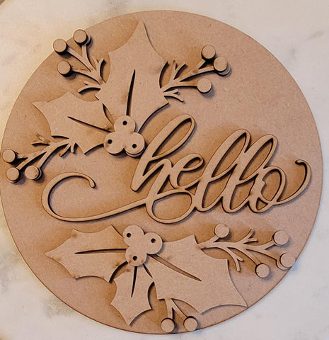 DIY Paint Your Own Merry Christmas Welcome Wooden Door Sign Kit  Make Your Own Front Door Sign Wood Blank for Custom Home Decor
