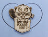 Beaver Handmade Wooden Pocket hug token love gift little pocket hug, pick me up pocket hug token