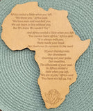 South African map Wooden Custom Engraved Ornament Christmas Name tag. African map poem