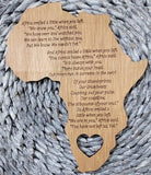 South African map Wooden Custom Engraved Ornament Christmas Name tag. African map poem