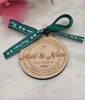 aunty and Niece Homemade Wooden Christmas Bauble  Personalized Ornament, Rustic Holiday Tree Decoration, Engraved Gift,  Xmas Decor