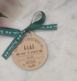 Personalised Homemade Wooden Christmas Bauble  Personalized Ornament, Rustic Holiday Tree Decoration, Custom Engraved Gift,  Xmas Decor