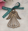 Fairy Angel Christmas Ornament  Wood or Acrylic, Custom Color, Magical Holiday Decor Angel Christmas ornament, Fairy Christmas Ornament