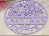 Personalised Garden Round Sign  Personalized Garden Escape Door or Wall Plaque, Mothers Day Gift, Acrylic or Wood, Custom Name Garden sign