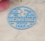 Personalized Construction Vehicle Truck Sign  Custom Name Plaque for Kids Room, Car Club, Door or Wall | Acrylic or Wood  Car Enthusiast