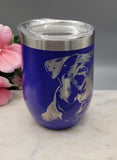 Staffie / Pitbull 12oz Double-Walled Tumbler  Laser Engraved Dog | Custom Pet Gift | Insulated Stainless Steel Coffee Cup