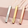 Personalized Vertical Bar Necklace: Engraved Stainless Steel Gold Silver Rose Gold. Fearless Brave Strong Loved or customize this item