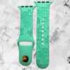 Engraved Floral Highland cow Gift Design for Apple Watch Silicone Sports Band/Strap  38mm/40mm/41mm/42mm/44mm/45mm/46mm/49mm