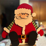 DIY Paint Your Own Christmas Santa Kit  Wooden Ornament Craft Set for Kids & Adults, Holiday DIY Activity, Unfinished Wood No Paint or Glue