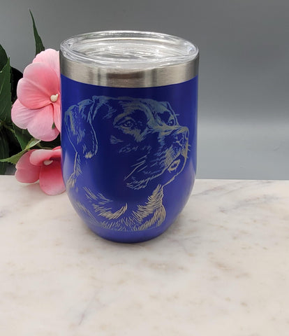 Labrador Retriever 12oz Double-Walled Tumbler  Laser Engraved Dog | Custom Pet Gift | Insulated Stainless Steel Coffee Cup