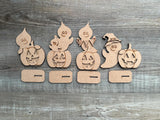 DIY Paint Your Own wooden Halloween Ghosts Standing Halloween Ghosts Halloween Shelf Sitter Standing Sign mantle Decor, Trick or Treat