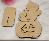 DIY Paint Your Own wooden Halloween Ghosts Standing Halloween Ghosts Halloween Shelf Sitter Standing Sign mantle Decor, Trick or Treat