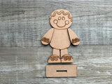 DIY Paint Your Own Gingerbread man DIY Paint Kit  Christmas Craft | Paint Your Own Standing Gingerbread man Blank Personalize Your Own