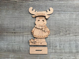 DIY Paint Your Own Christmas Moose DIY Paint Kit  Christmas Craft | Paint Your Own Standing Christmas Moose Blank Personalize Your Own