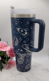 Outerspace, planets, celestial,  spaceman,  40oz Double Wall Insulated Tumbler with Handles Gift