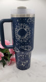 Outerspace, planets, celestial,  spaceman,  40oz Double Wall Insulated Tumbler with Handles Gift