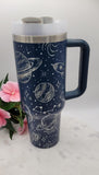 Outerspace, planets, celestial,  spaceman,  40oz Double Wall Insulated Tumbler with Handles Gift
