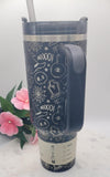 Original Stanley Halloween, Trick or Treat, ghosts Engraved tumbler 40oz Double Wall Insulated Tumbler with Handles