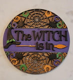 DIY Paint Your Own Halloween DIY Wooden Witches Craft Kit: Paint-Your-Own Spooky Decor with Spiders & Witch Hat for All Ages