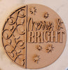 DIY Paint Your Own Merry and Bright Christmas Welcome Wooden Door Sign Kit  Make Your Own Front Door Sign Wood Blank for Custom Home Decor