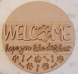 DIY Paint Your Own Welcome Hope you like Dog hair Wooden Door Sign Kit Make Your Own Front Door Sign Unpainted Wood Blank for Home Decor