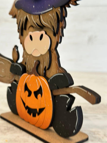 DIY Paint Your Own Halloween Highland Cow DIY Paint Kit  Christmas Craft Paint Your Own Standing Christmas Moose Blank Personalize Your Own