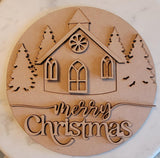 DIY Paint Your Own Merry Christmas Welcome Wooden Door Sign Kit  Make Your Own Front Door Sign Wood Blank for Custom Home Decor