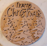 DIY Paint Your Own Merry Christmas Welcome Wooden Door Sign Kit  Make Your Own Front Door Sign Wood Blank for Custom Home Decor