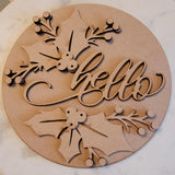 DIY Paint Your Own Merry Christmas Welcome Wooden Door Sign Kit  Make Your Own Front Door Sign Wood Blank for Custom Home Decor