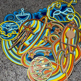 DIY Paint Your Own 3d Cosmic Planets and spaceship Wooden Sign Kit  Make Your Own Door or wall Sign Wood Blank for layered Home Decor