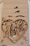 DIY Paint Your Own 3d layered Heart Wooden Sign Kit  Make Your Own Door or wall Sign Wood Blank for Custom Home Decor