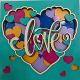 DIY Paint Your Own 3d layered Heart Wooden Sign Kit  Make Your Own Door or wall Sign Wood Blank for Custom Home Decor