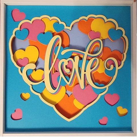 DIY Paint Your Own 3d layered Heart Wooden Sign Kit  Make Your Own Door or wall Sign Wood Blank for Custom Home Decor